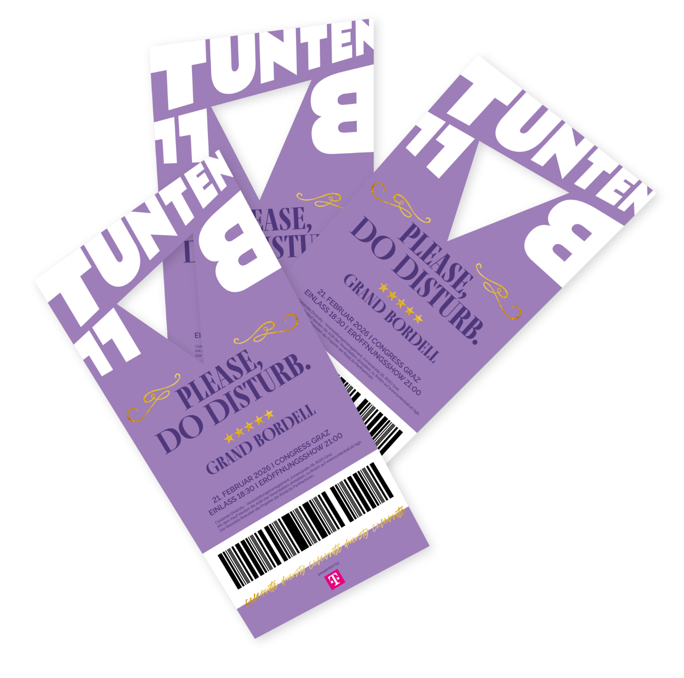 tuntenball-tickets-türschild-design