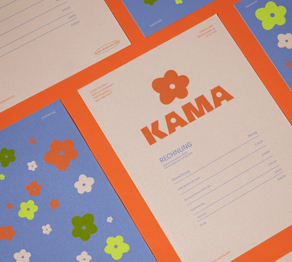 rechnungs-vorlage-kama-rebranding-jewellery-schmuckdesign-designstudio-werbeagentur-graz